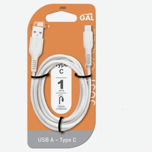 Кабель Gal USB-type-C 2A1m 2888