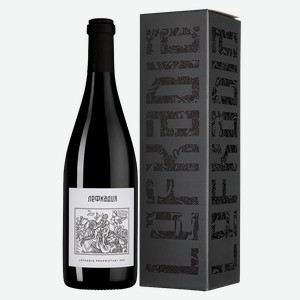 Вино Лефкадия Красное в подарочной упаковке 0.75 л.