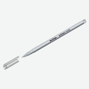 Ручка гелевая Berlingo Brilliant Metallic серебро металлик, 0,8 мм