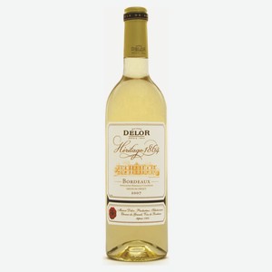 Вино Delor Bordeaux белое полусладкое Франция, 0,75 л