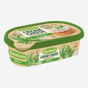 Сыр творожный Bonfesto Крем Чиз с зеленью 65% 140 г