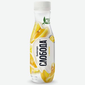 БЗМЖ Йогурт питьевой Слобода лимон 260г