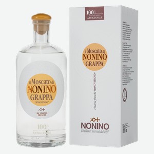 Граппа Il Moscato di Nonino в подарочной упаковке 0.7 л.