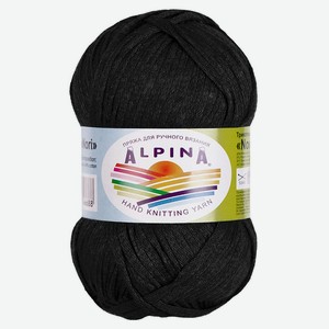 Пряжа Alpina nori 01 черный, 50 г
