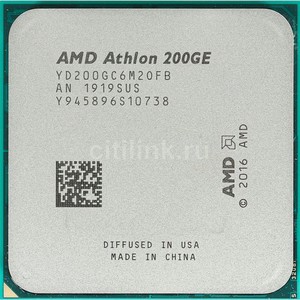 Процессор AMD Athlon 200GE, AM4, OEM [yd200gc6m2ofb]