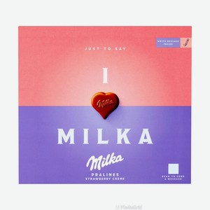 Набор конфет Milka I Love Milka с клубничной начинкой 110 г