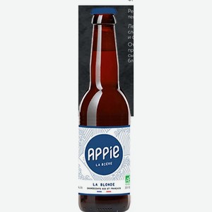 Пиво Appie La Blond Lager светлое фильтрованное 4,9%, 0,33л, Франция