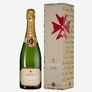 Шампанское Lanson Ivory Label Demi-Sec в подарочной упаковке 0.75 л.