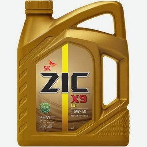 Моторное масло ZIC X9 LS Diesel, 5W-40, 4л, синтетическое [162609]