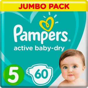 Подгузники Pampers Active Baby dry размер 5 11-16кг 60шт