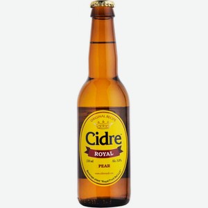 Сидр Cidre Royal Pear полусладкий газированный 5 % алк. Беларусь, 0.33 л