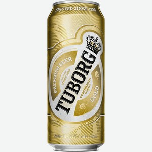 Пиво  Туборг Голд Премиум  св. паст. 5,5% ж/б 0,5л