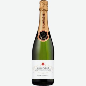 Вино Champagne Veuve Bonneval белое игристое брют 12.5% 750мл