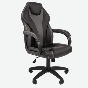 Кресло компьютерное Chairman 299 экокожа черный/серый