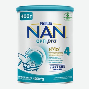 Смесь молочная NAN Optipro 4 с 18мес 400г ж/б
