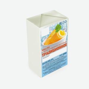БЗМЖ Масло сладко сливочное Традиционное 82,5% 400г пергамент