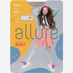 Колготки детские Allure Alisa 40 белые р.146-152