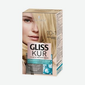 Стойкая краска для волос Gliss Kur Уход & увлажнение с гиалуроновой кислотой 10-1 Жемчужный блондин