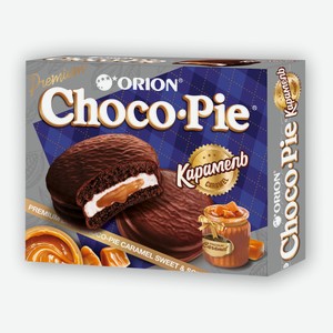 Пирожное Orion Choco Pie Dark Caramel мучное, 360 г