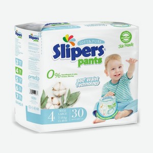 Подгузники-трусики детские Slipers 4 7-18кг 30шт
