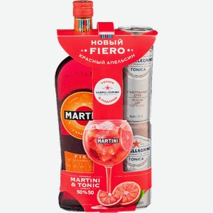 Набор Напиток Martini Fiero красный сладкий 14.9% 1л + Тоник 660мл