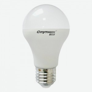 СПУТНИК Лампа светодиодная LED A60 10W/3000K/E27 (эквивалент 80Вт,теплый свет)