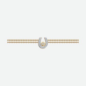 Браслет SOKOLOV Diamonds из золота с бриллиантами 1050210, размер 19 см