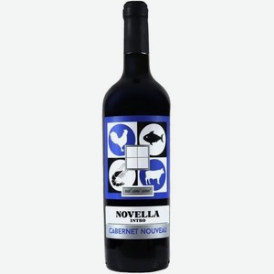 Вино Новелла Интро Молодое Каберне Красное Полусладкое 0.75л