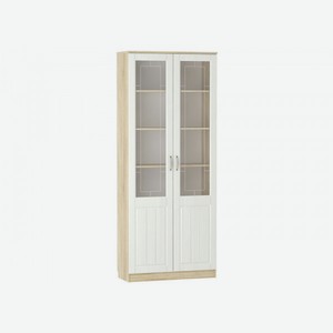 Шкаф-витрина Оливия Лайт Дуб Сонома / Белое дерево