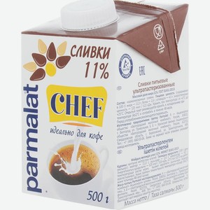 Сливки Parmalat ультрапастеризованные 11%, 500 г, тетрапак