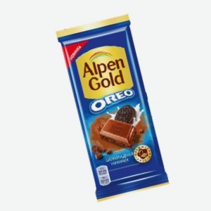 Шоколад  Альпен Гольд , орео, молочный чизкейк с кусочками печенья, шоколадная начинка, 95 г