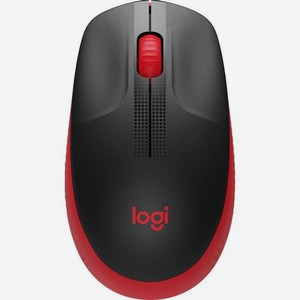 Мышь Logitech M190, оптическая, беспроводная, USB, красный и черный [910-005904]