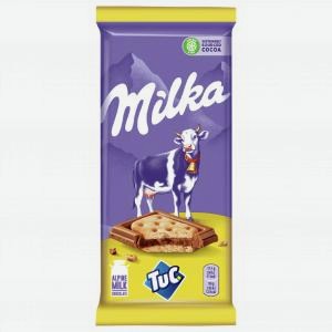 Шоколад Милка молочный с соленым крекером Тук 87г