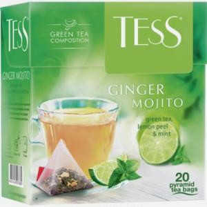 Чай Тесс зеленый Джинджер Мохито 20 пирамидок