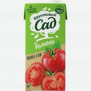 Сок ФРУКТОВЫЙ САД томатный с солью с мякотью, 0.95л