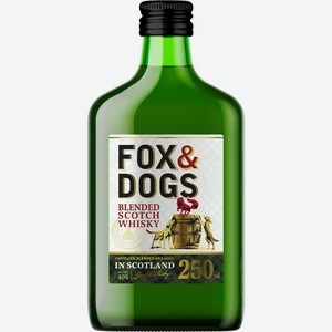 Виски FOX & DOGS Купажированный алк.40%, Россия, 0.25 L