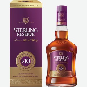 Виски STERLING RESERVE B10 PREMIUM купажированный п/у алк.40%, Индия, 0.75 L