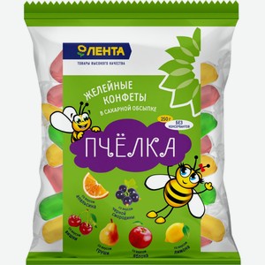 Конфеты ЛЕНТА желейные неглазированные Пчелка микс, Россия, 250 г