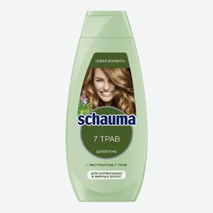 Шампунь Schauma 7 трав, укрепление для нормальных волос, женский, 360 мл