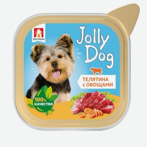 Корм д/собак <Зоогурман> Jolly Dog телятина с овощами 100г лоток Россия