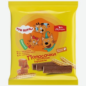 Хлебцы <Три кота> полоски аромат карамели 100г Россия