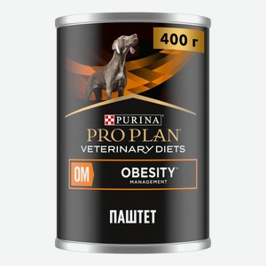Влажный корм Pro Plan Veterinary Diets OM Контроль веса мясной для собак 400 г
