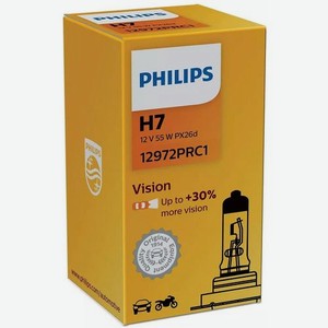 Лампа автомобильная галогенная Philips 12972PRC1, H7, 12В, 55Вт, 3200К, 1шт