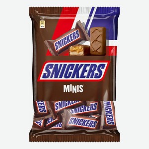 Батончик Snickers Minis шоколадный с нугой-карамелью-арахисом 180 г