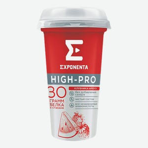 Напиток Exponenta High-pro кисломолочный клубника и арбуз 0% БЗМЖ 250 мл