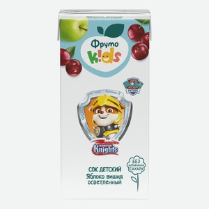 Сок детский ФрутоKids яблоко-вишня осветленный с 5 месяцев 200 мл