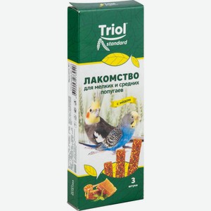 Лакомство для мелких и средних попугаев Triol с мёдом, 3 шт.