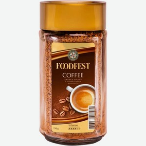 Кофе Foodfest натуральный растворимый сублимированный с добавлением кофе натурального жареного молотого 190г