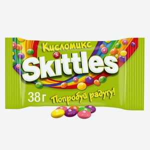 Драже Skittles Кисломикс в разноцветной сахарной глазури 38г