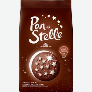 Печенье сахарное Mulino Bianco Pan di stelle c какао и шоколадом 350г